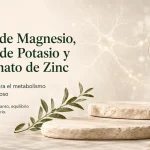 Citrato de Magnesio,  Citrato de Potasio y  Bisglicinato de Zinc.