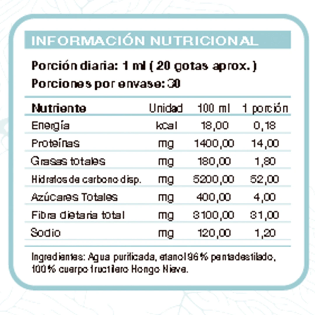 Hongo Nieve<br><span style="font-size:14px">30 ml | Sublingual - Gotas</span><br><span style="font-size:12px">Triple Extracción - Concentración 3:1</span> - Imagen 2