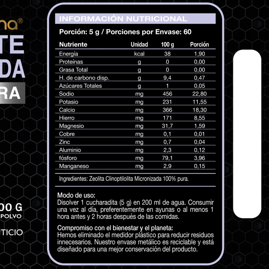 Microzeolite<br><span style="font-size:14px">Microzeolite Micronizada Polvo</span><br><span style="font-size:12px">1200 MG - 90 cápsulas Vegetales<br>Suplemento Alimenticio</span> - Imagen 2